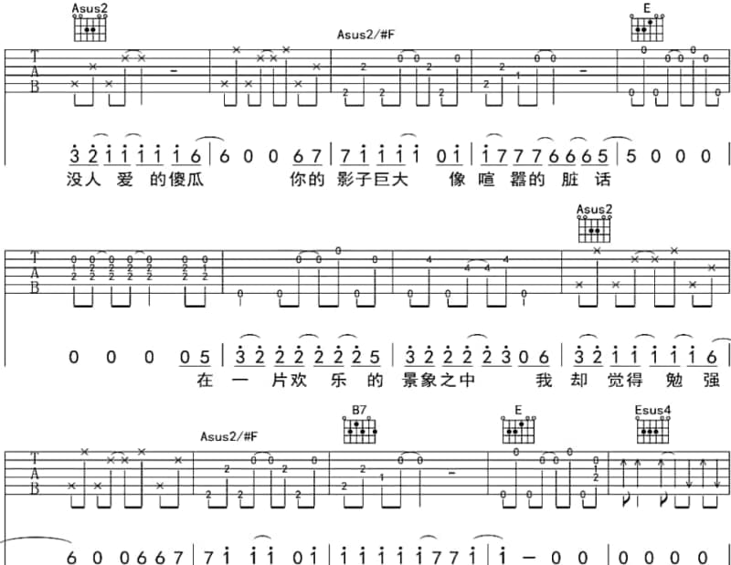 《梦里》吉他谱_林心如