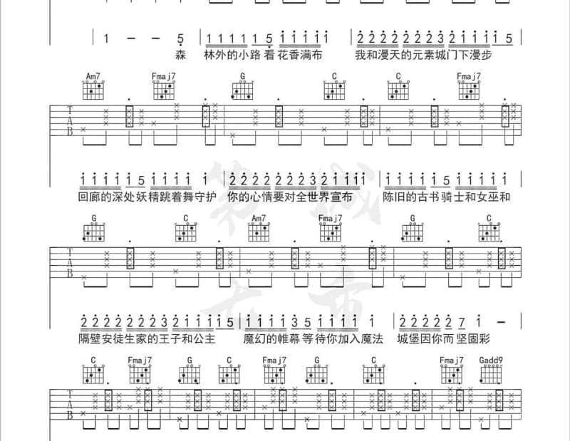 《笑话》吉他谱_林心如