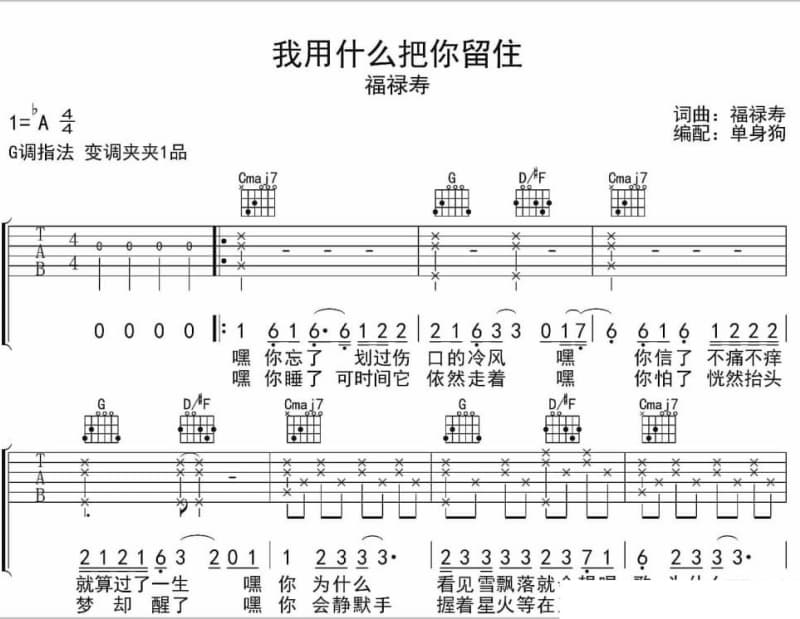 《云深深雨濛濛》吉他谱_林心如