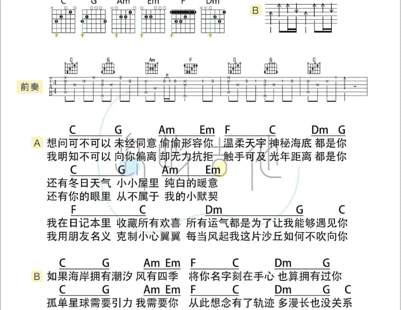 《醒不来的梦》吉他谱_林玉涵