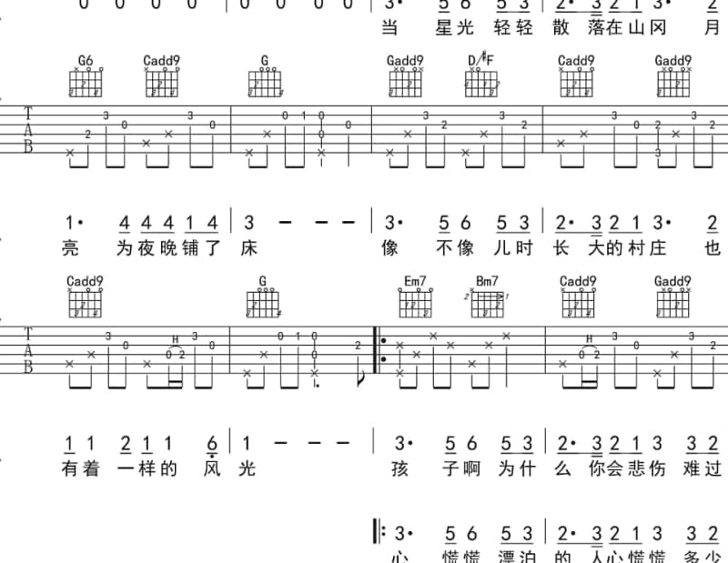 《淡淡情愁》吉他谱_林玉英