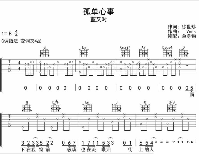 《放手》吉他谱_林志炫