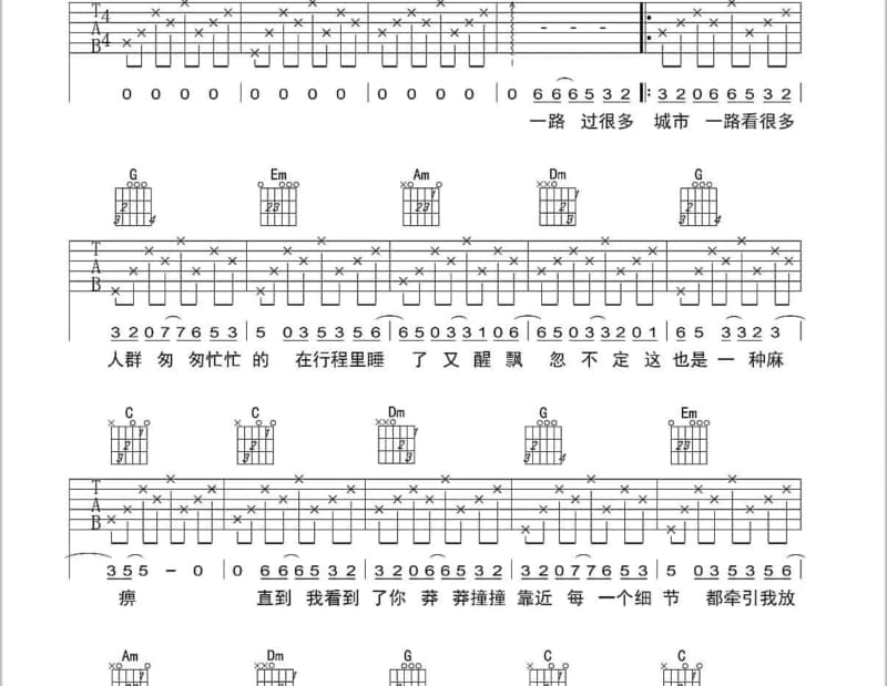 《邂逅》吉他谱_林志炫