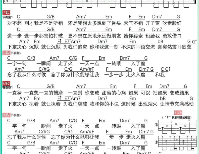 《新雨夜花》吉他谱_林子娟