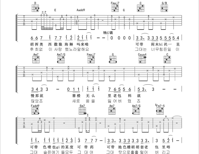《17岁》吉他谱_刘德华