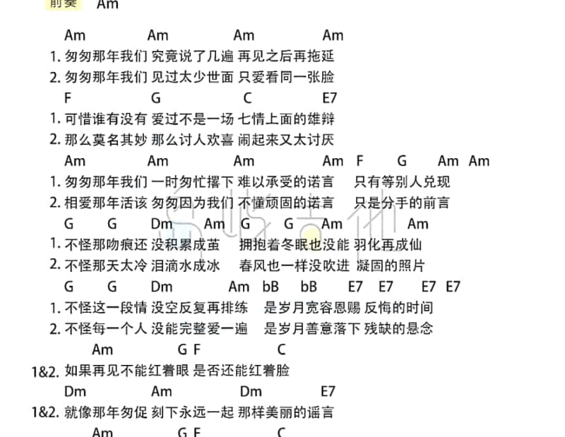 《该怎么才知道》吉他谱_刘德华