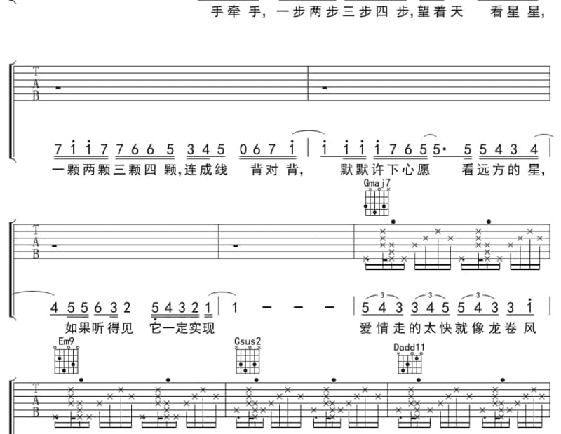 《我的心只可容纳你》吉他谱_刘德华