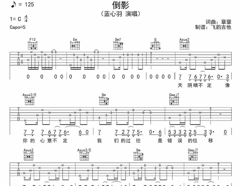 《戏剧人生》吉他谱_刘德华