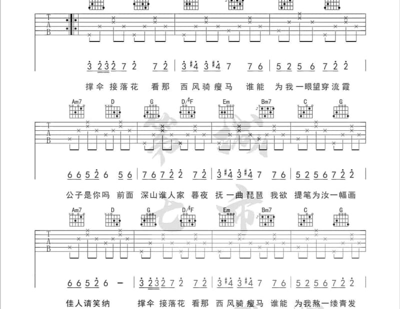 《人生何处不相逢》吉他谱_刘珺儿
