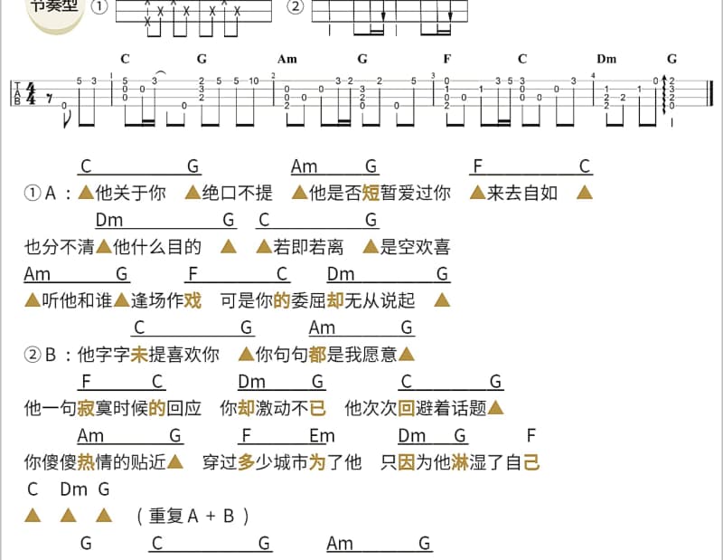 《心雨》吉他谱_刘亮鹭