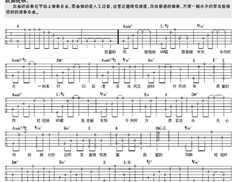 《Intro》吉他谱_刘日曦