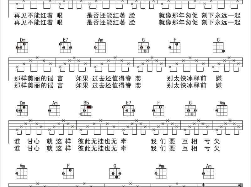 《荆棘》吉他谱_李嘉宁