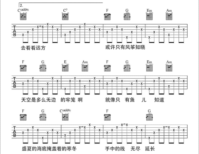《跟夏天说再见》吉他谱_刘文正