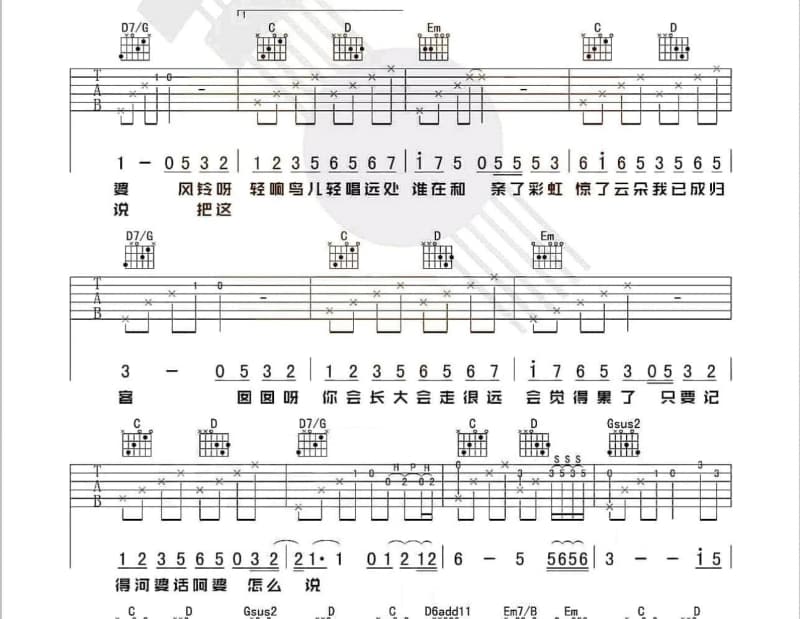 《爱我有几许》吉他谱_龙飘飘