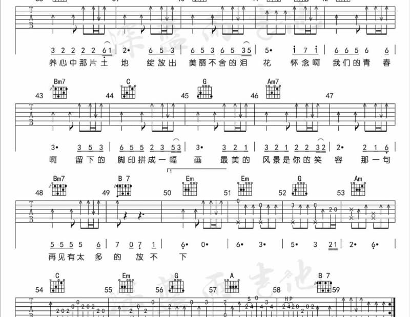 《江水悠悠淚長流》吉他谱_龙飘飘