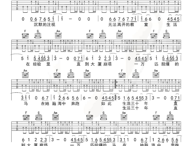 《昨夜的拥抱》吉他谱_龙飘飘