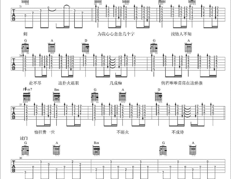 《都市恋歌》吉他谱_罗敏庄
