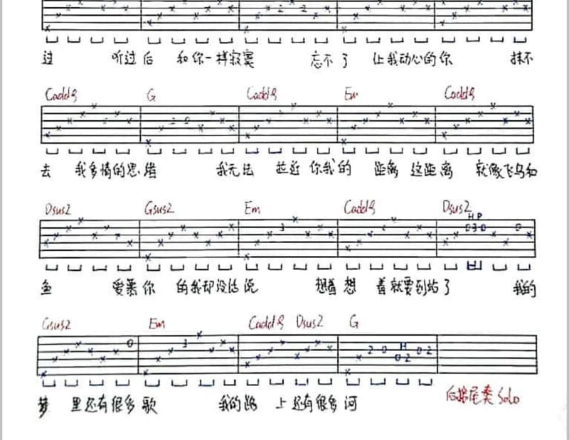 《父亲》吉他谱_旅行团