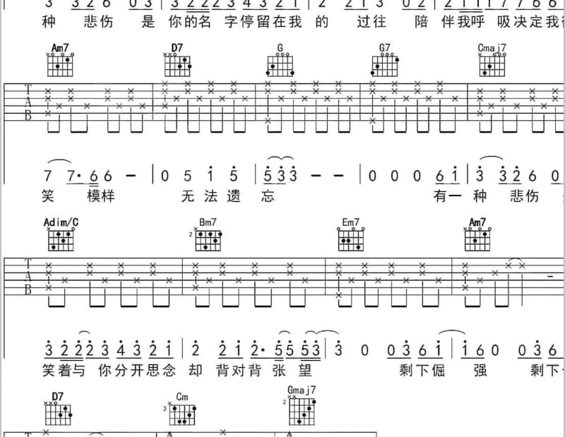 《大风吹》吉他谱_麦浚龙