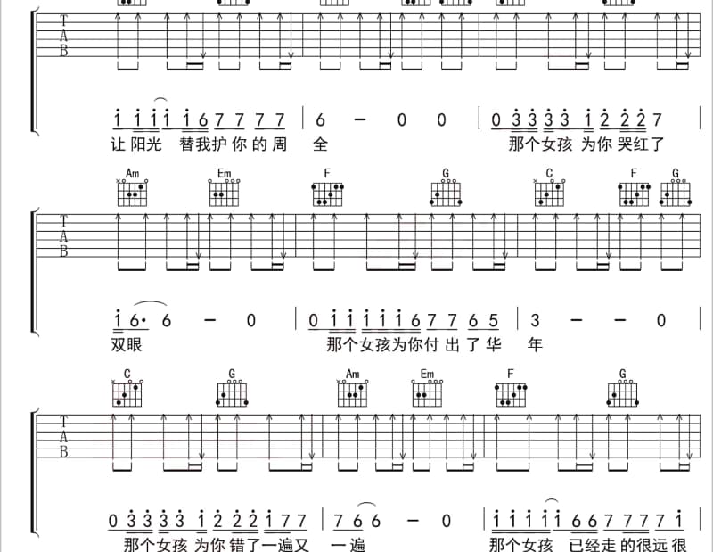 《废物》吉他谱_麦克疯乐团