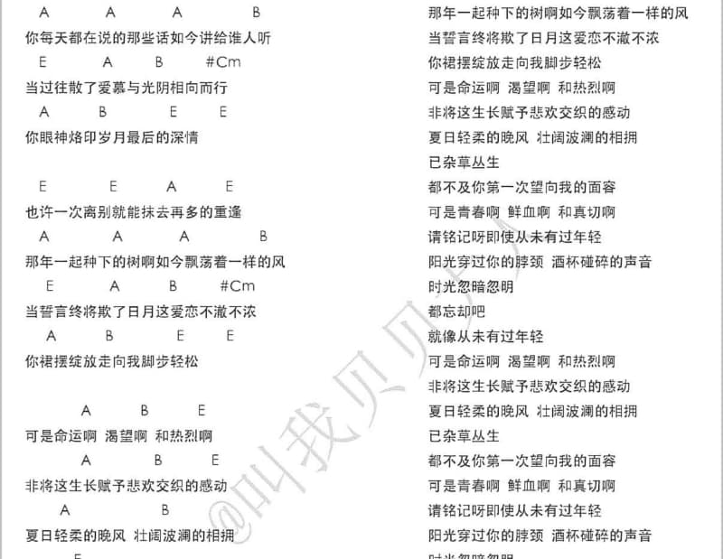 《把悲伤留给自己》吉他谱_梦之旅