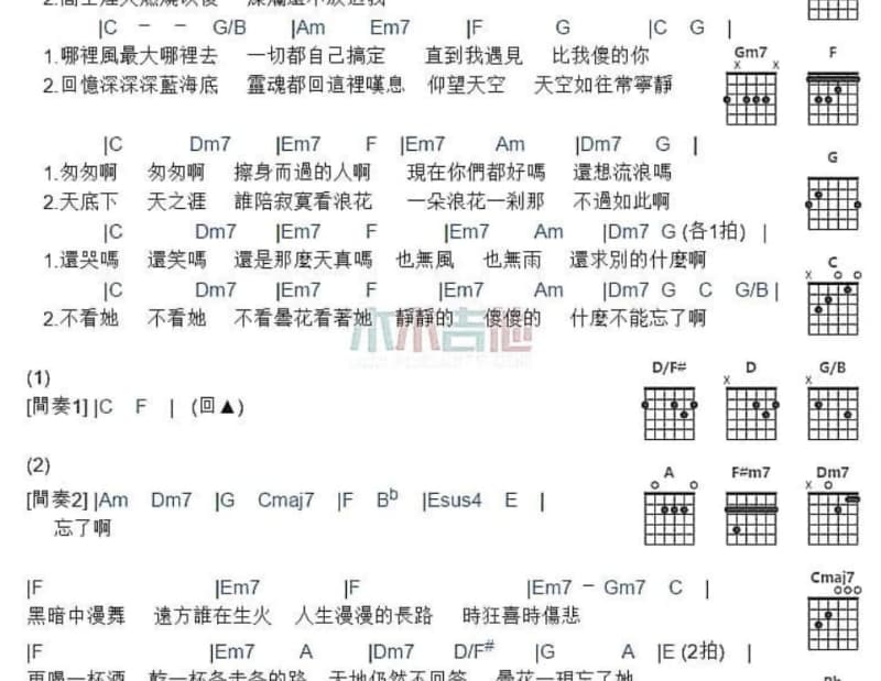 《快乐老家》吉他谱_梦之旅