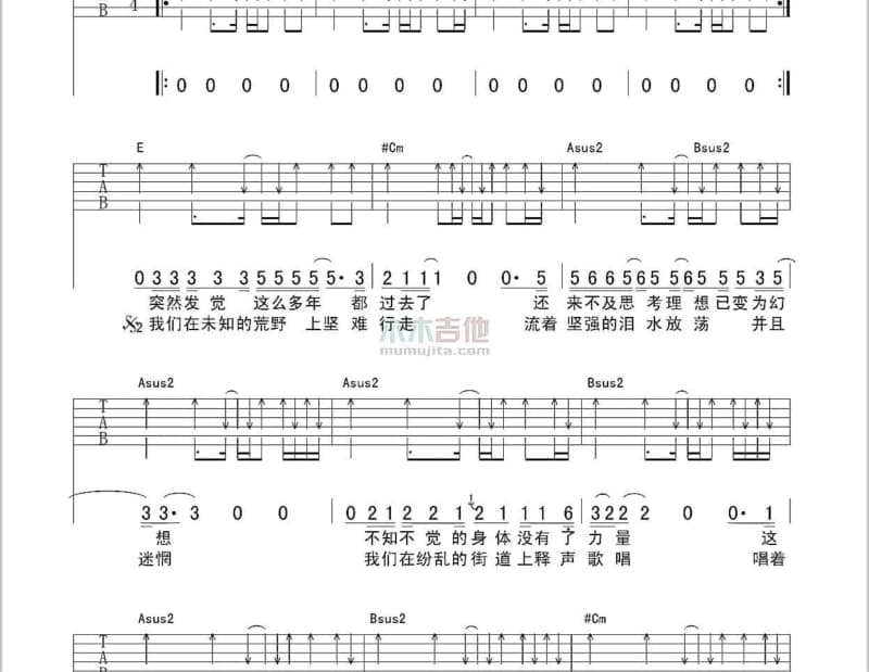 《痴心绝对》吉他谱_白冰冰