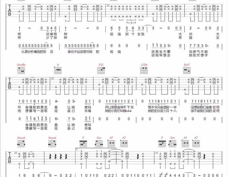 《野玫瑰》吉他谱_梦之旅