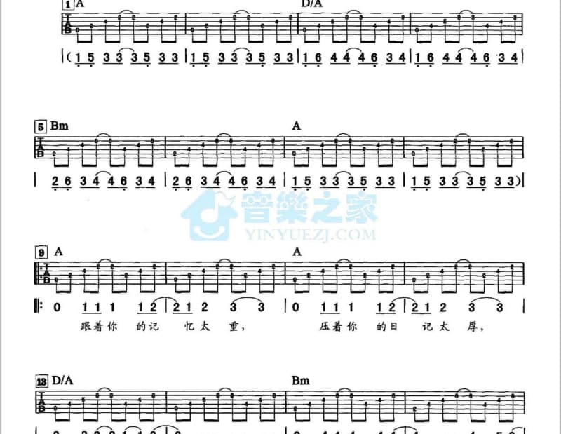 《林下》吉他谱_秘密后院