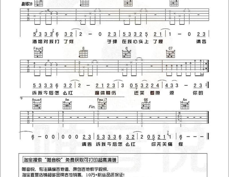 《旧照片》吉他谱_灭火器乐团