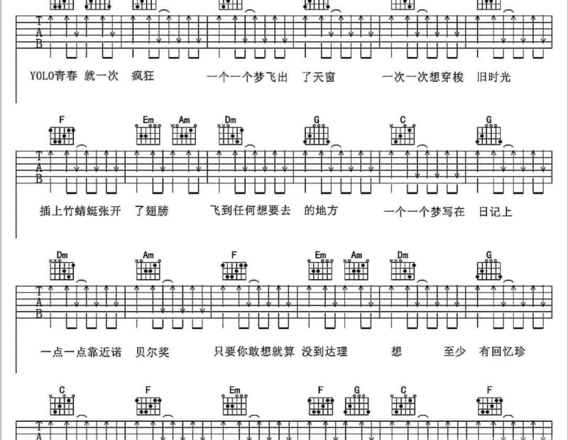 《溜溜的情歌》吉他谱_莫文蔚