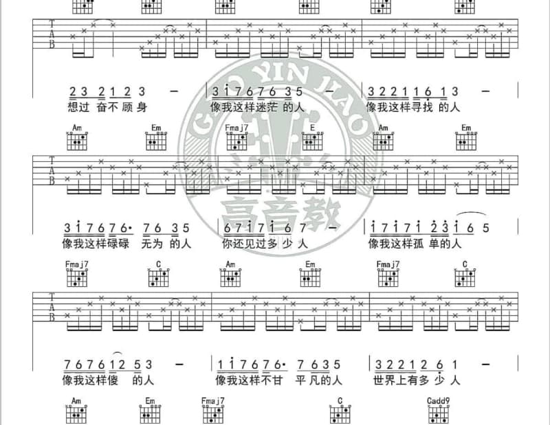 《散光》吉他谱_莫文蔚