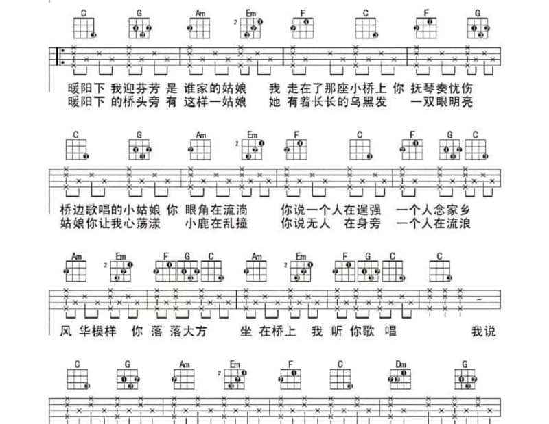 《外面的世界》吉他谱_莫文蔚