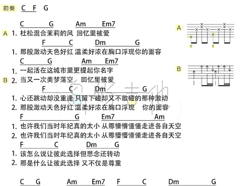 《望春》吉他谱_那英/蔡国庆