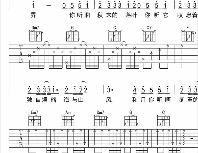 《爱你我无后悔》吉他谱_办桌二人组