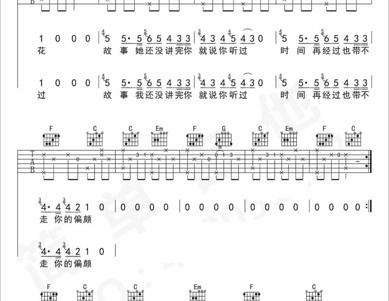 《冬日情浓》吉他谱_彭羚