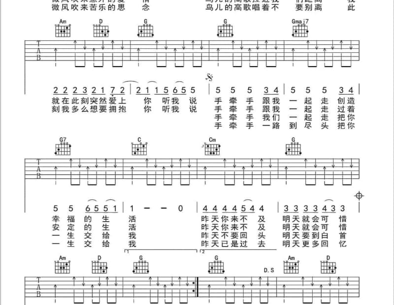 《一面湖水》吉他谱_齐秦