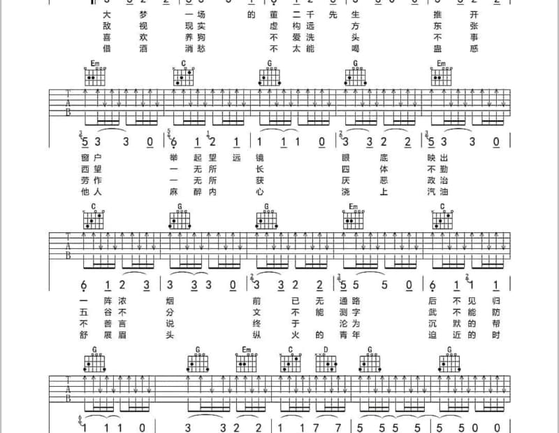 《观音萻萨偈》吉他谱_齐豫
