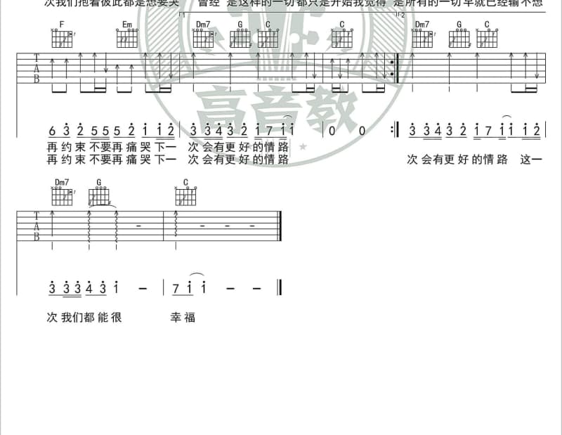 《梦醒知输赢》吉他谱_邱芸子