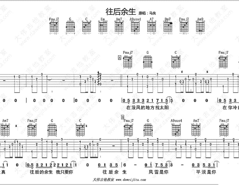 《Wooden Heart》吉他谱_区瑞强