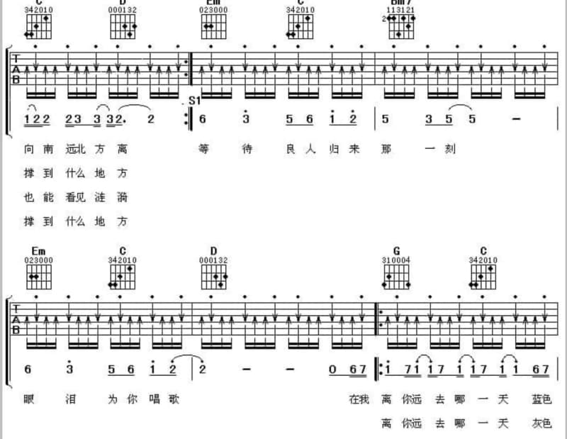 《乡间的小路》吉他谱_区瑞强