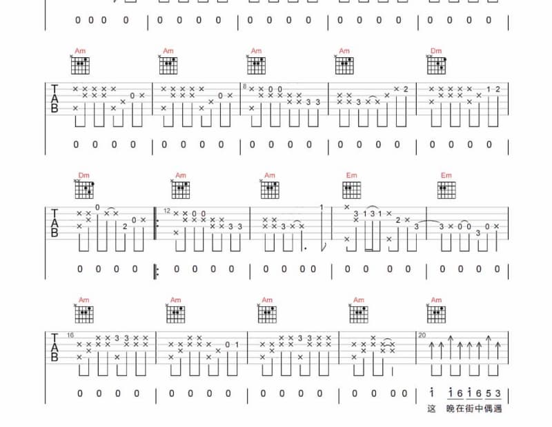 《依靠》吉他谱_任贤齐