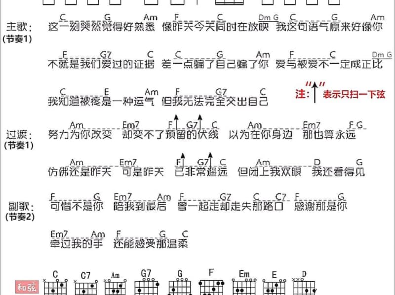 《你要好好爱我》吉他谱_胡大亮