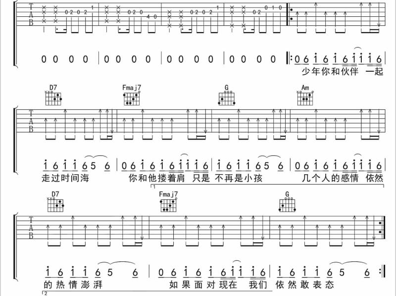 《我并不是那么坚强》吉他谱_李琦