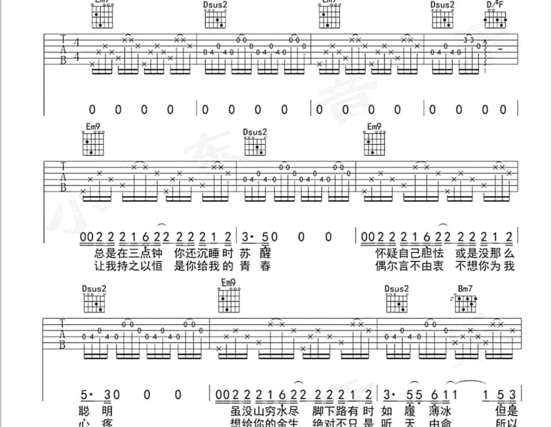 《只有我一个人觉得?》吉他谱_时代少年团