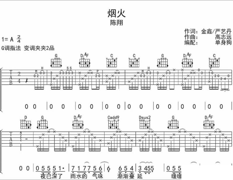 《站台上的两个人》吉他谱_司徒骏文