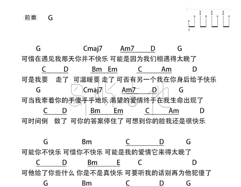《不要再见面》吉他谱_苏霏/马剑芬