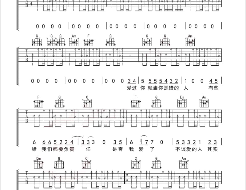 《第六感》吉他谱_孙燕姿