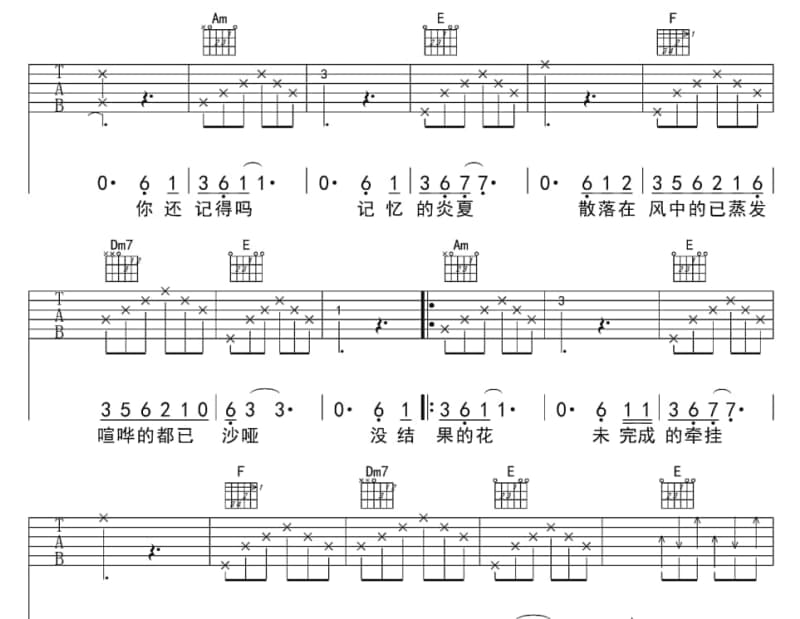 《试错》吉他谱_孙耀威