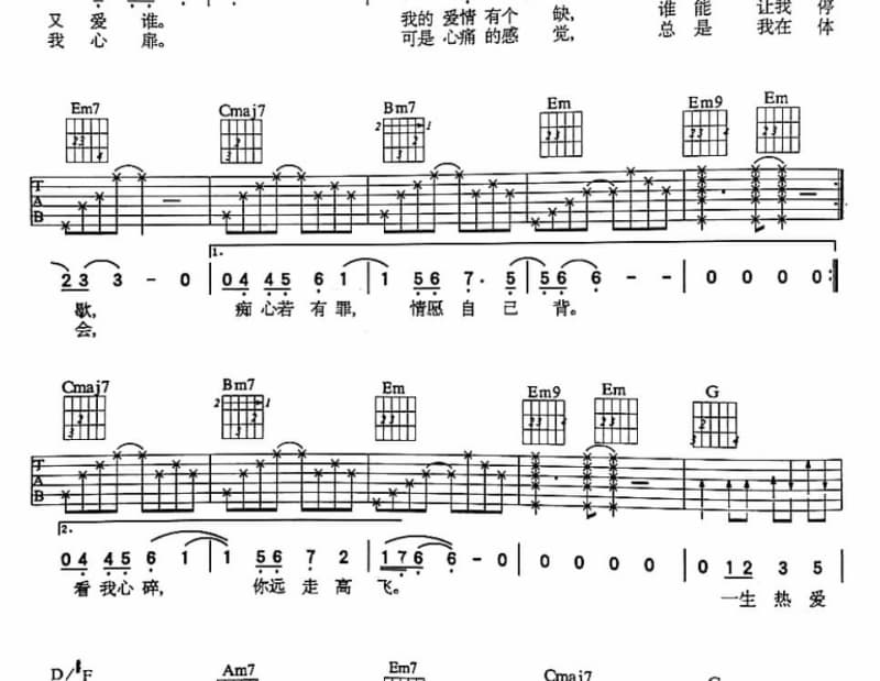 《相爱多么难得》吉他谱_孙子涵/李潇潇
